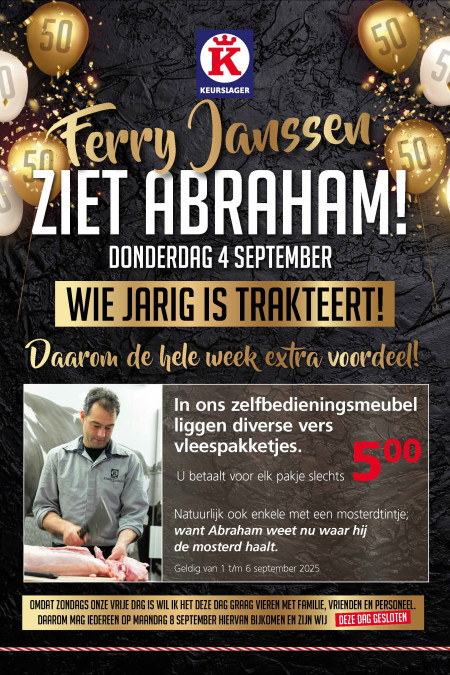 Wie jarig is trakteert!